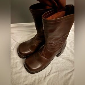 L’intervalle - Chestnut brown midi boots